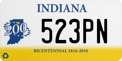 IN license plate 523PN