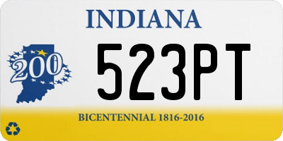 IN license plate 523PT