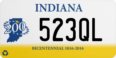 IN license plate 523QL