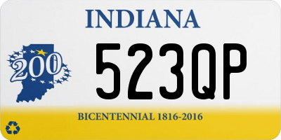 IN license plate 523QP