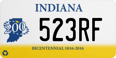 IN license plate 523RF