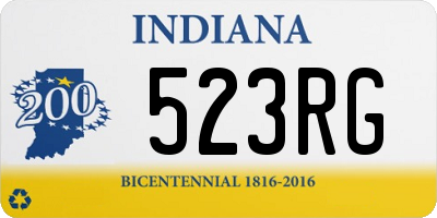 IN license plate 523RG