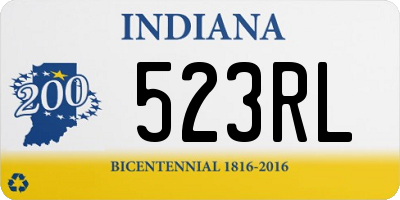 IN license plate 523RL