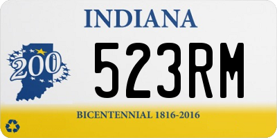 IN license plate 523RM