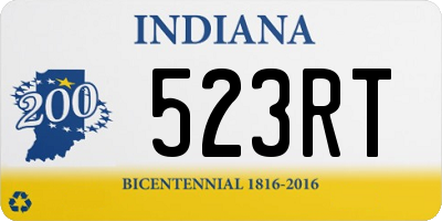 IN license plate 523RT