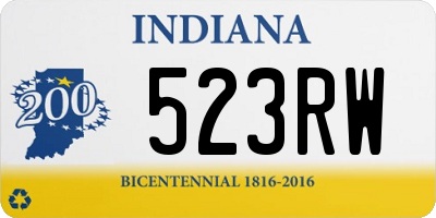 IN license plate 523RW