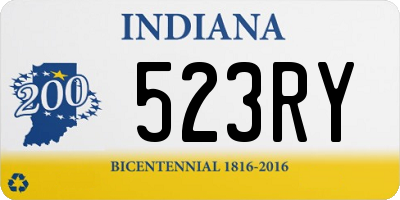 IN license plate 523RY