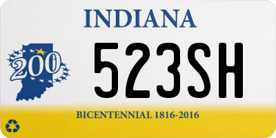 IN license plate 523SH