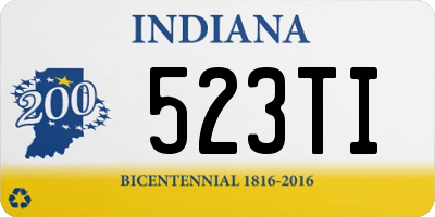 IN license plate 523TI