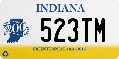 IN license plate 523TM