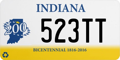 IN license plate 523TT