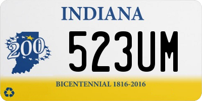 IN license plate 523UM