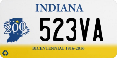 IN license plate 523VA