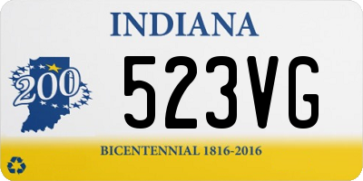 IN license plate 523VG