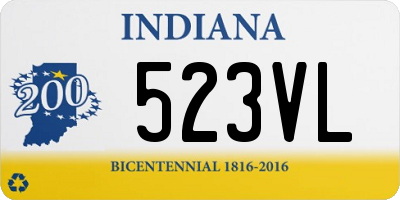 IN license plate 523VL