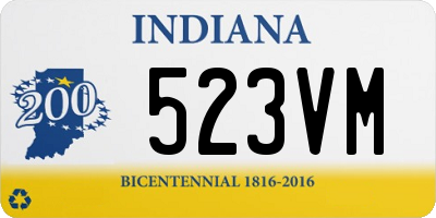 IN license plate 523VM