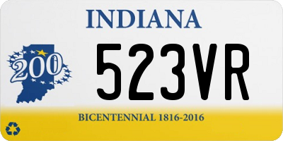 IN license plate 523VR