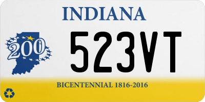 IN license plate 523VT