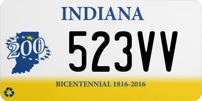 IN license plate 523VV