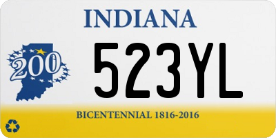 IN license plate 523YL