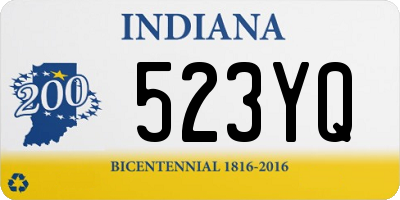 IN license plate 523YQ