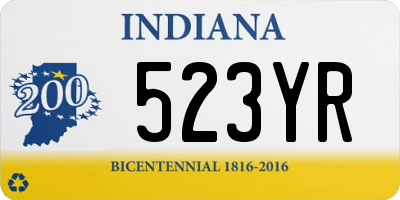 IN license plate 523YR