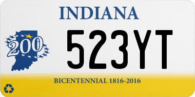 IN license plate 523YT