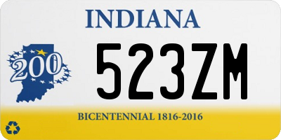 IN license plate 523ZM