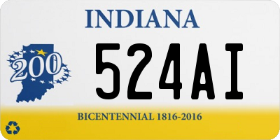 IN license plate 524AI