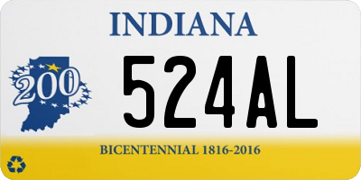 IN license plate 524AL