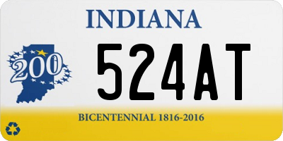 IN license plate 524AT