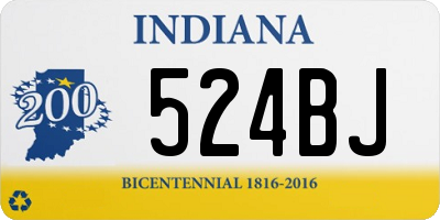 IN license plate 524BJ