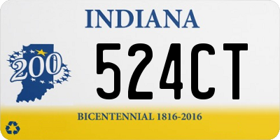 IN license plate 524CT