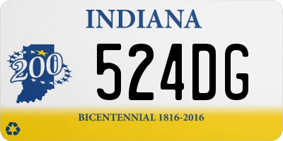 IN license plate 524DG