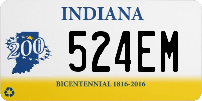 IN license plate 524EM