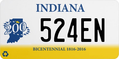 IN license plate 524EN