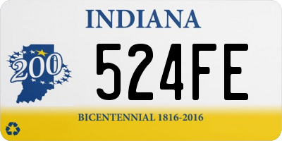 IN license plate 524FE