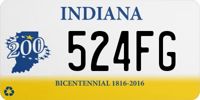 IN license plate 524FG
