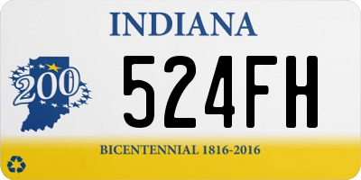 IN license plate 524FH