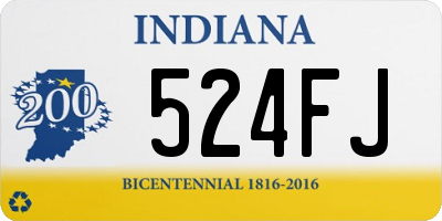 IN license plate 524FJ