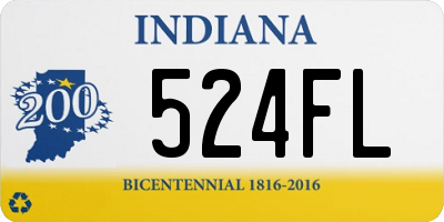 IN license plate 524FL