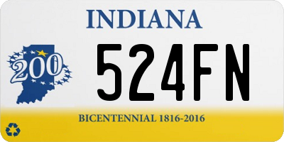 IN license plate 524FN