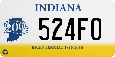 IN license plate 524FO