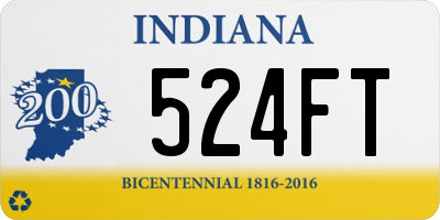 IN license plate 524FT