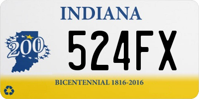 IN license plate 524FX