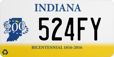 IN license plate 524FY