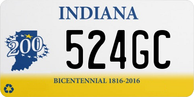 IN license plate 524GC