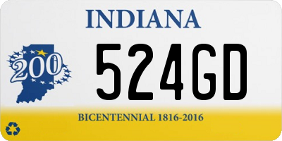 IN license plate 524GD