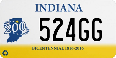 IN license plate 524GG