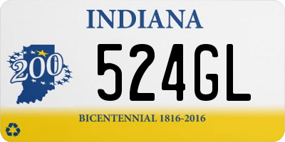 IN license plate 524GL